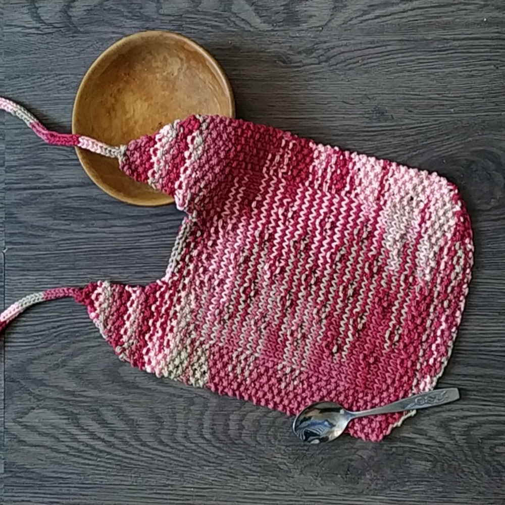 Hand Knit Baby Bib